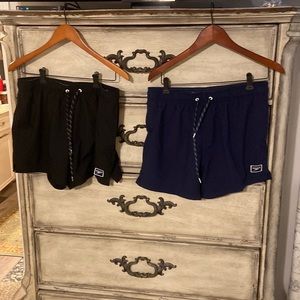 Speedo Mens shorts/ swim trunks . Selling as a pair. 1 black and 1 Navy